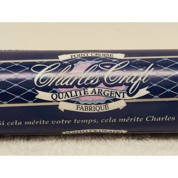 LIGHT BLUE Charles Craft Silver Quality Cross Stitch 14 Count 15" x 18" item325 - Picture 4 of 13